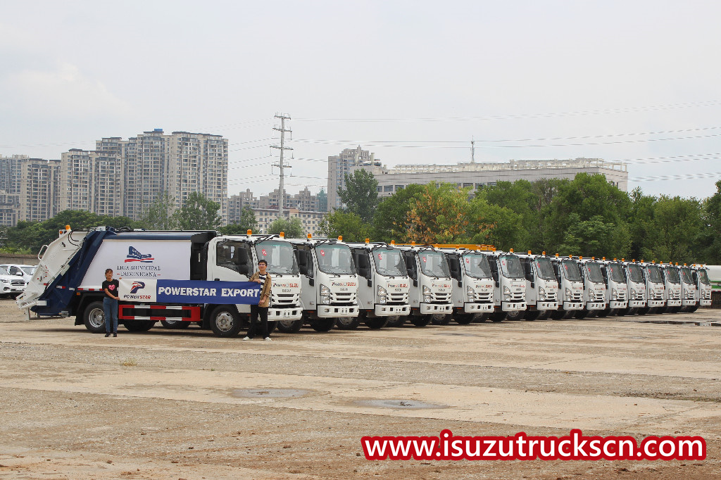 Truk pemadat sampah Isuzu 40 unit ekspor ke Afrika Ethiopia