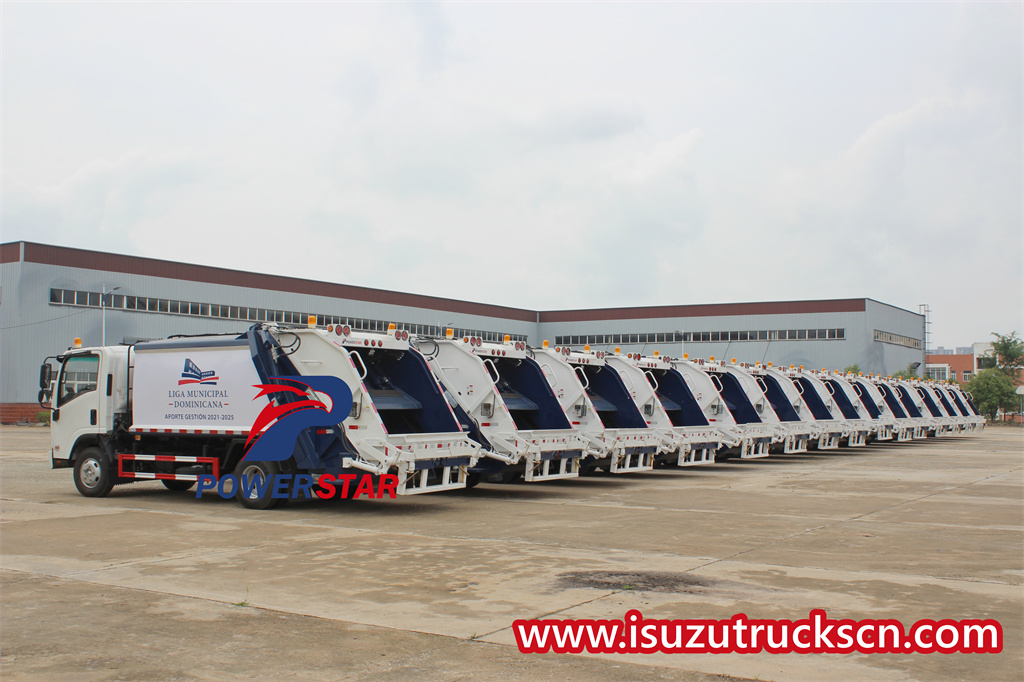 Isuzu NPR 6cbm menolak truk pemadat ke Ethiopia