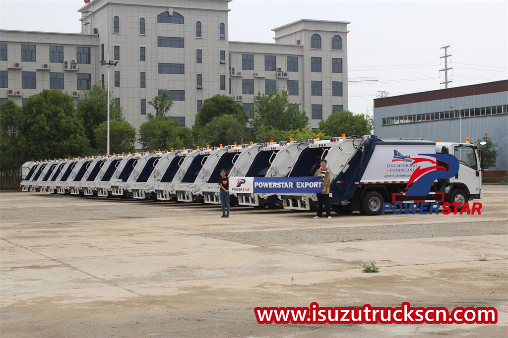 Isuzu NPR 6cbm menolak truk pemadat ke Ethiopia