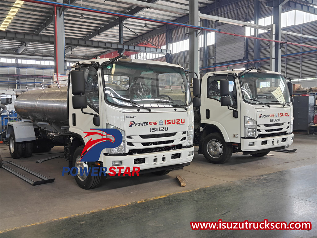 Cara membuat kapal tanker air minum Isuzu NPR