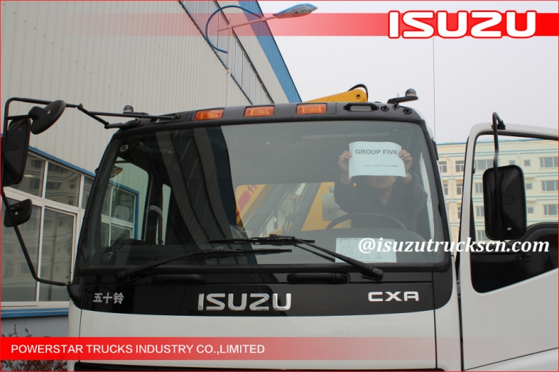 10wheels Isuzu 12ton Straight Arm Truck Mounted Crane for sale