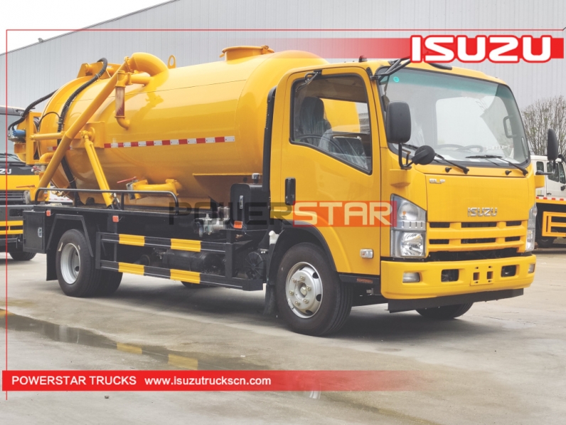 Isuzu 4x2 sewage suction truck vacuum truck sale