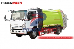 Factory price ISUZU NPR 8CBM compressed waste truck for sale