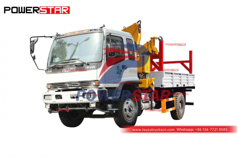 ISUZU FVR truck with kunckle boom crane XCMG