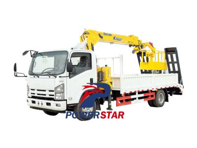 ISUZU 700P 4 ton crane truck with bucket