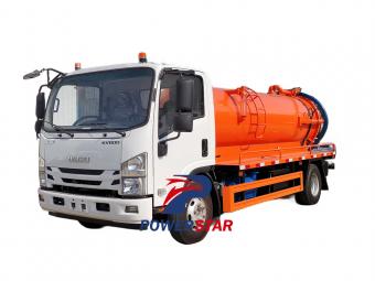 Isuzu 8-ton vacuum suction tanker