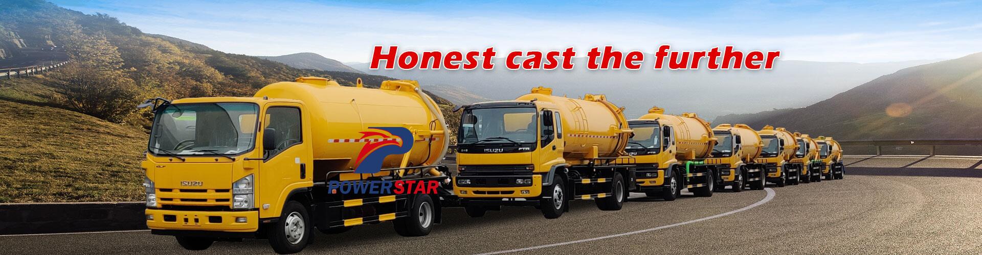 Isuzu vacuum tanker truck