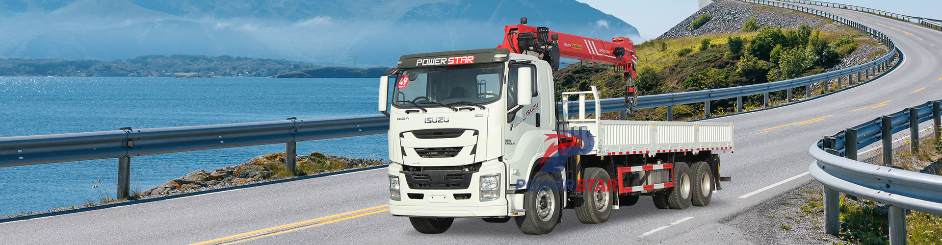 Isuzu giga crane truck