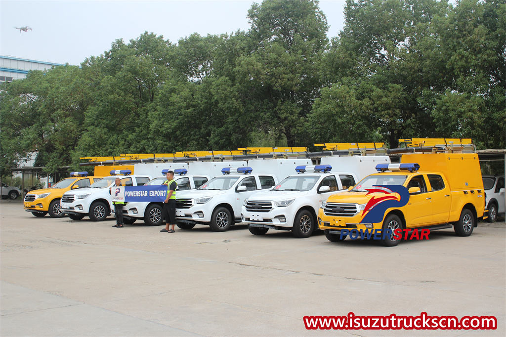 Klien Qatar membeli 5 unit ISUZU Pickup Mobile Workshop Truck