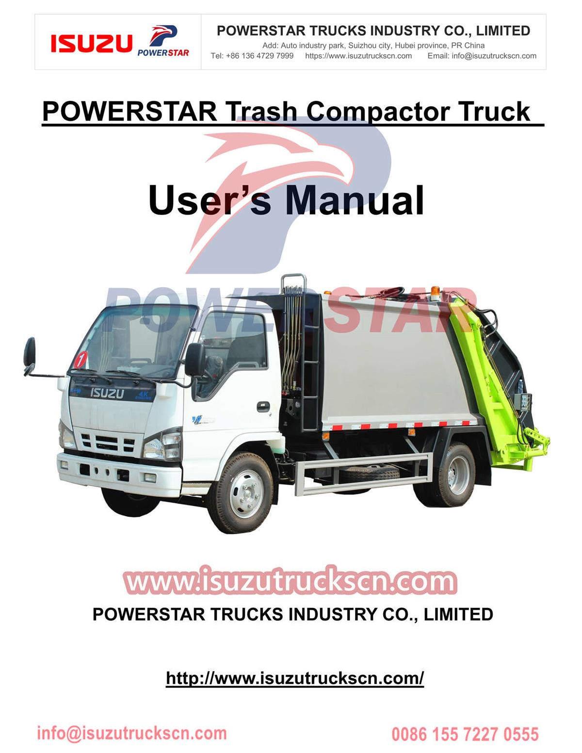 Truk pemadat sampah Isuzu Dubai 6cbm untuk pengoperasian ekspor Manual
    