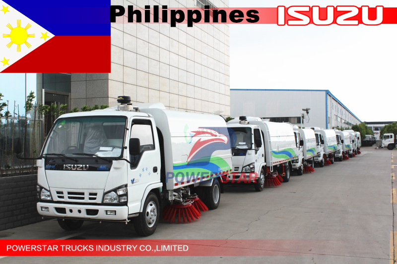 Filipina 6 unit 5cbm truk penyapu pembersih jalan Isuzu
    