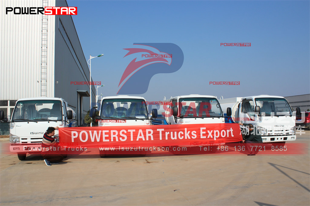 ISUZU 5000L truk tangki air sprinkler bowser air diekspor ke Myanmar
    