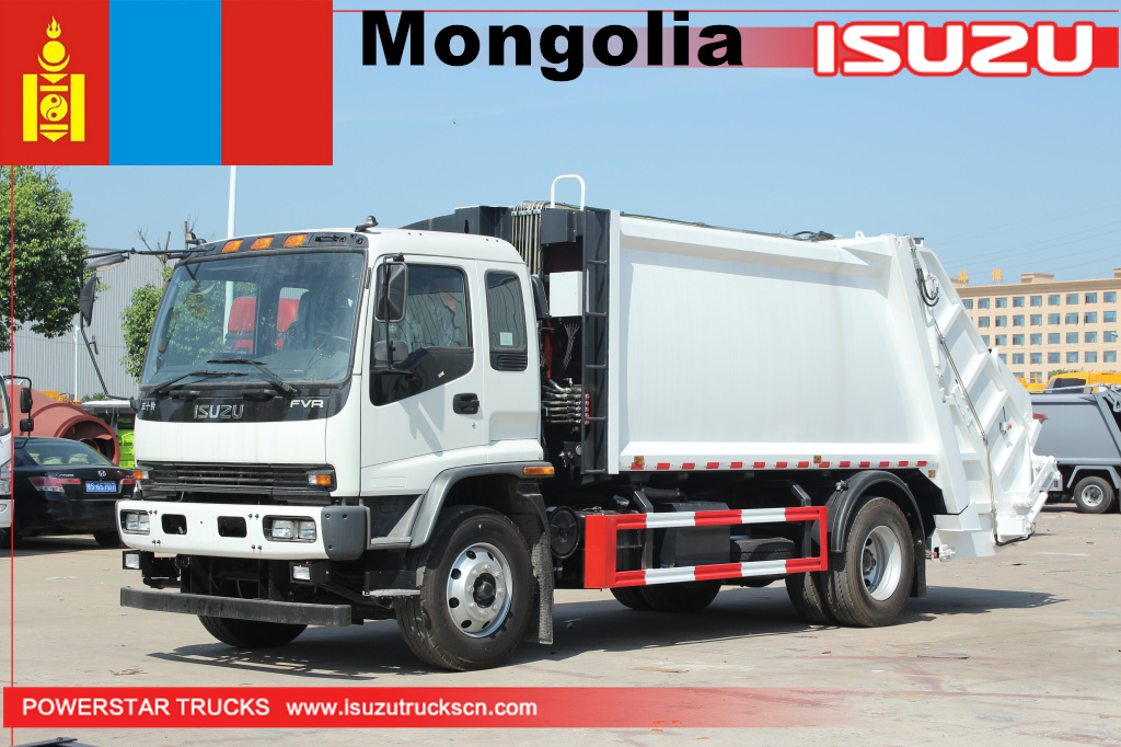 Mongolia - 1unit Truk Sampah Terkompresi ISUZU FVR
    