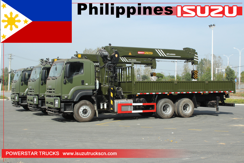 Filipina - 3 unit Truk ISUZU VC46 dengan derek Palfinger SPS40000 16Ton
    