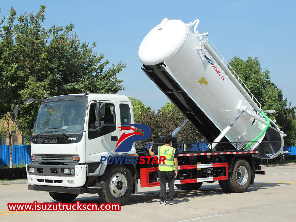 Prinsip kerja truk penghisap vakum Isuzu
    