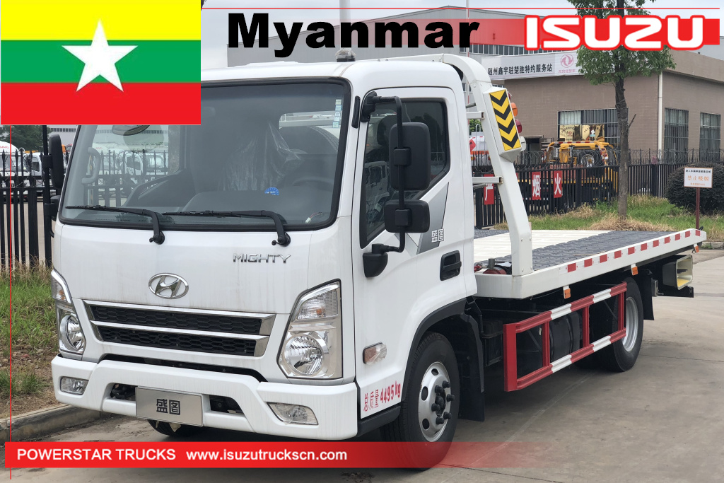 Myanmar - 1 unit Truk Penghancur Flatbed Hyundai
    