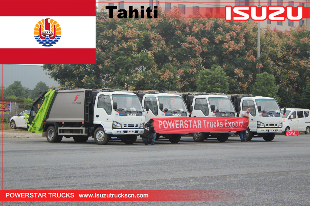 Tahiti - 4 unit truk pemadat sampah ISUZU
    