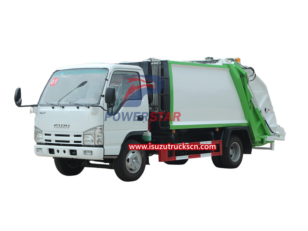 Perawatan rutin truk kompresi sampah Isuzu
    