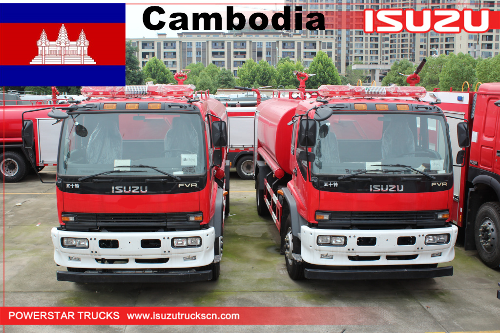 Kamboja - 2 unit kendaraan pemadam kebakaran air ISUZU FVR
    