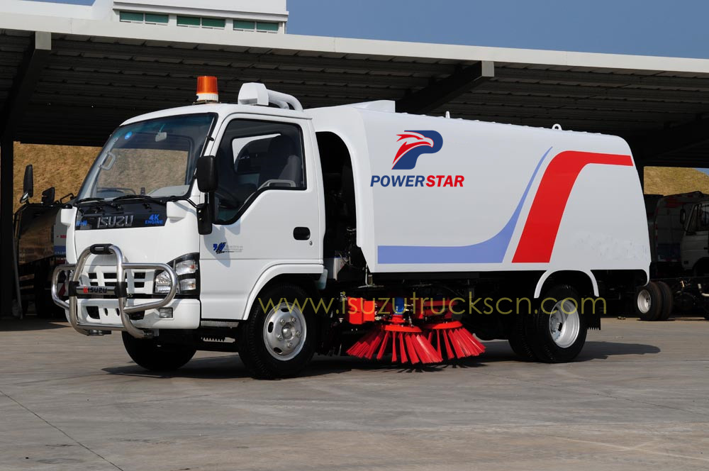 Penyapu pembersih jalan dan truk pembersih merek Isuzu pasar Afrika
    