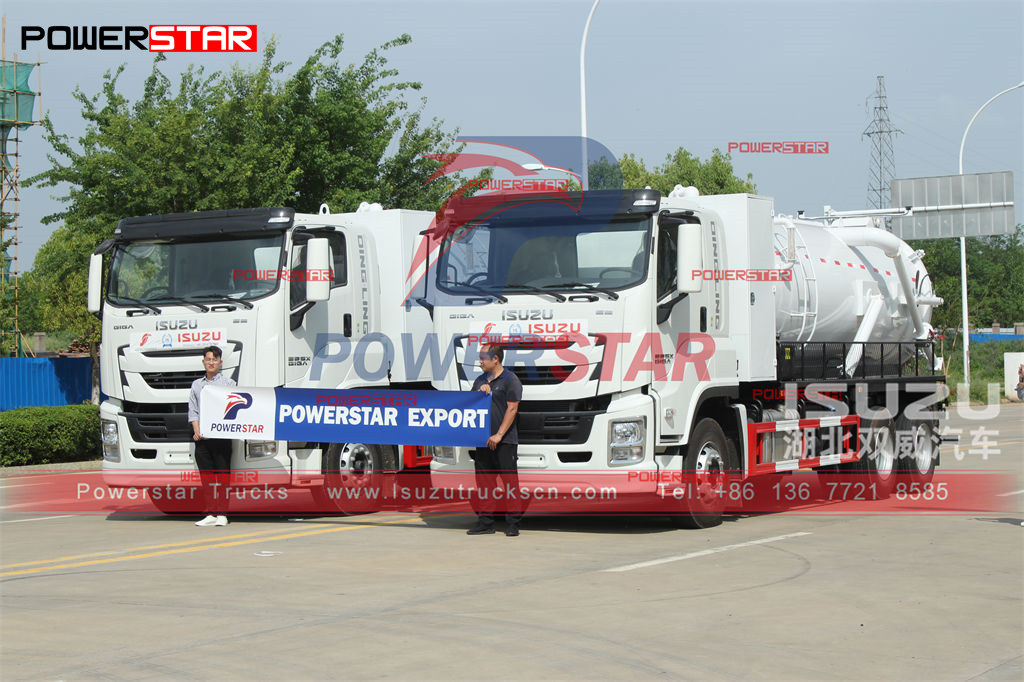 Truk Vakum ISUZU GIGA 12000L dengan pompa MORO PM110W mengekspor Filipina dan Myanmar Yangon
    