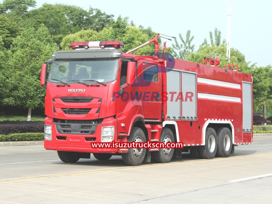 Pemerintah Kongo membeli truk pemadam kebakaran bubuk kering berat Isuzu Giga
    