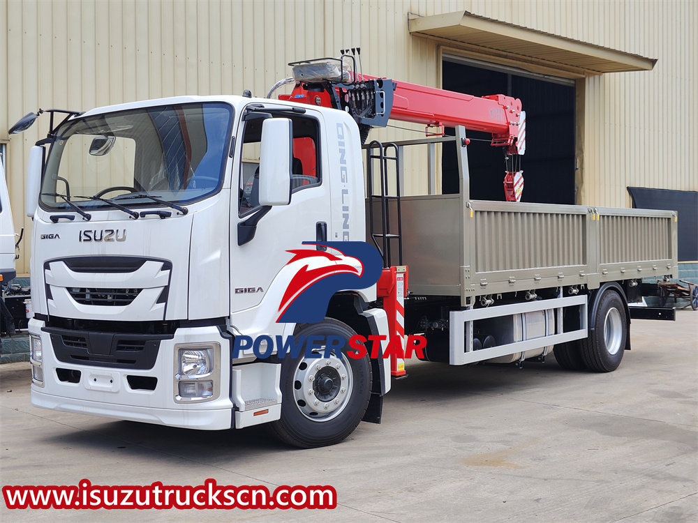 Cara menyesuaikan truk ISUZU FVR dengan derek kaku palfinger SPS12500