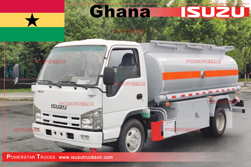 Ghana - Truk Tanker Dispenser Bahan Bakar Minyak ISUZU ELF/100P
    