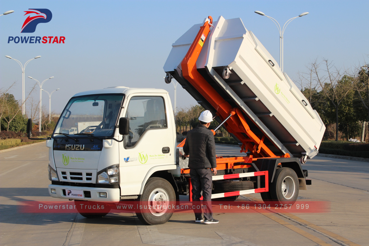 3tons 5tons Hooklift Menolak Pengumpulan Truk Sampah Isuzu
    