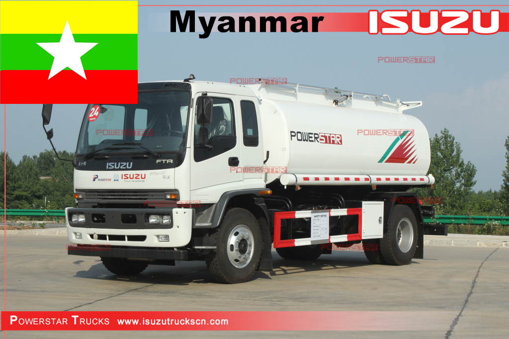 Myanmar - Truk Tangki Minyak Bowser Bahan Bakar ISUZU FTR
    