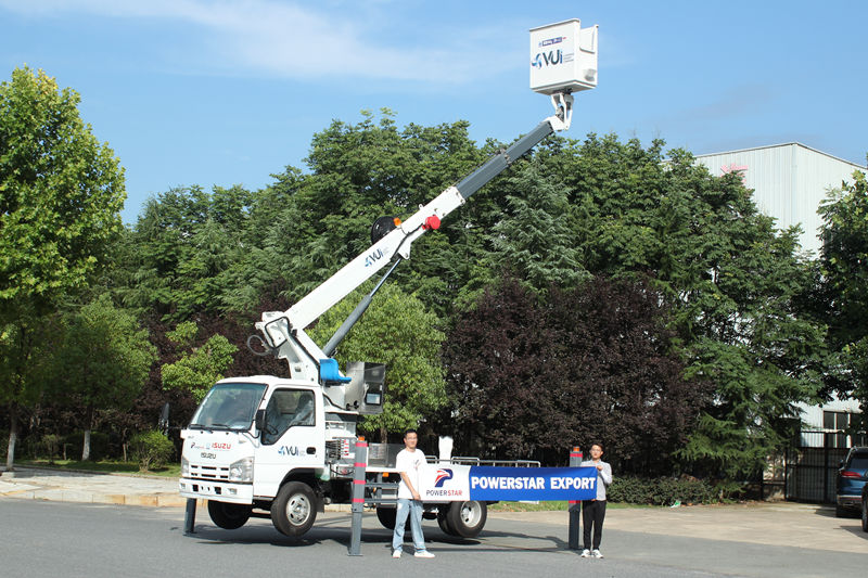 Vanuatu ISUZU NPR ELF 14m 16m Truk Pengangkat Manusia Platform Udara
    