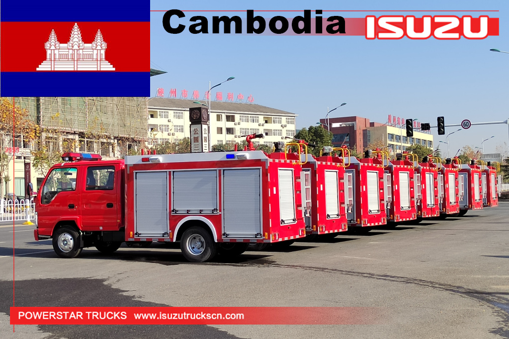 Kamboja - 8 unit Truk Pemadam Kebakaran Air ISUZU
    