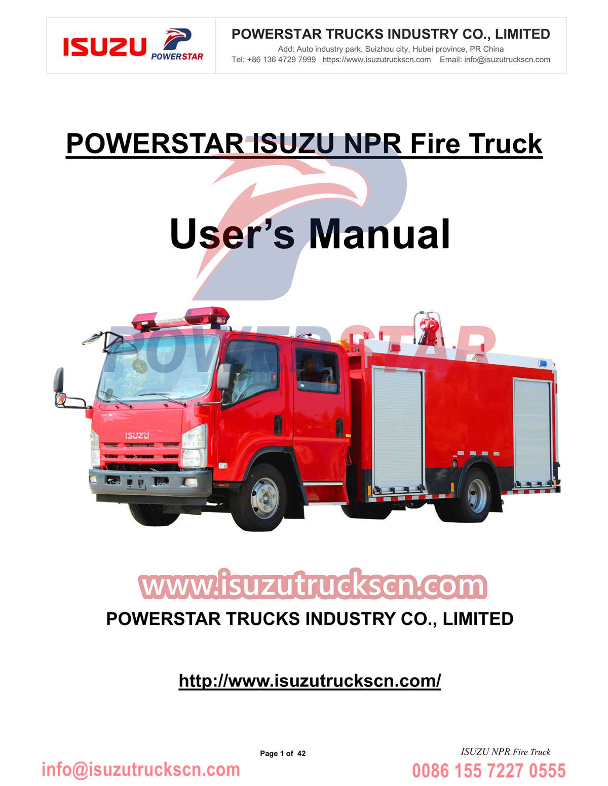 Ekspor manual ISUZU Fire Tender Dubai
    